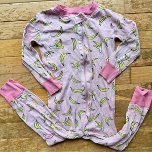 Hanna Andersson Pink Banana Print Kids One Piece